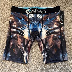 Ethika Fierce Wolf Print Boxer Briefs- Boys Large 10/12